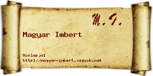 Magyar Imbert névjegykártya